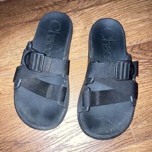 Chaco women’s Black Slide Sandals with Adjustable Straps size 7
